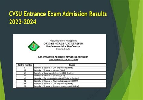 cvsu entrance exam|Cavite State University.